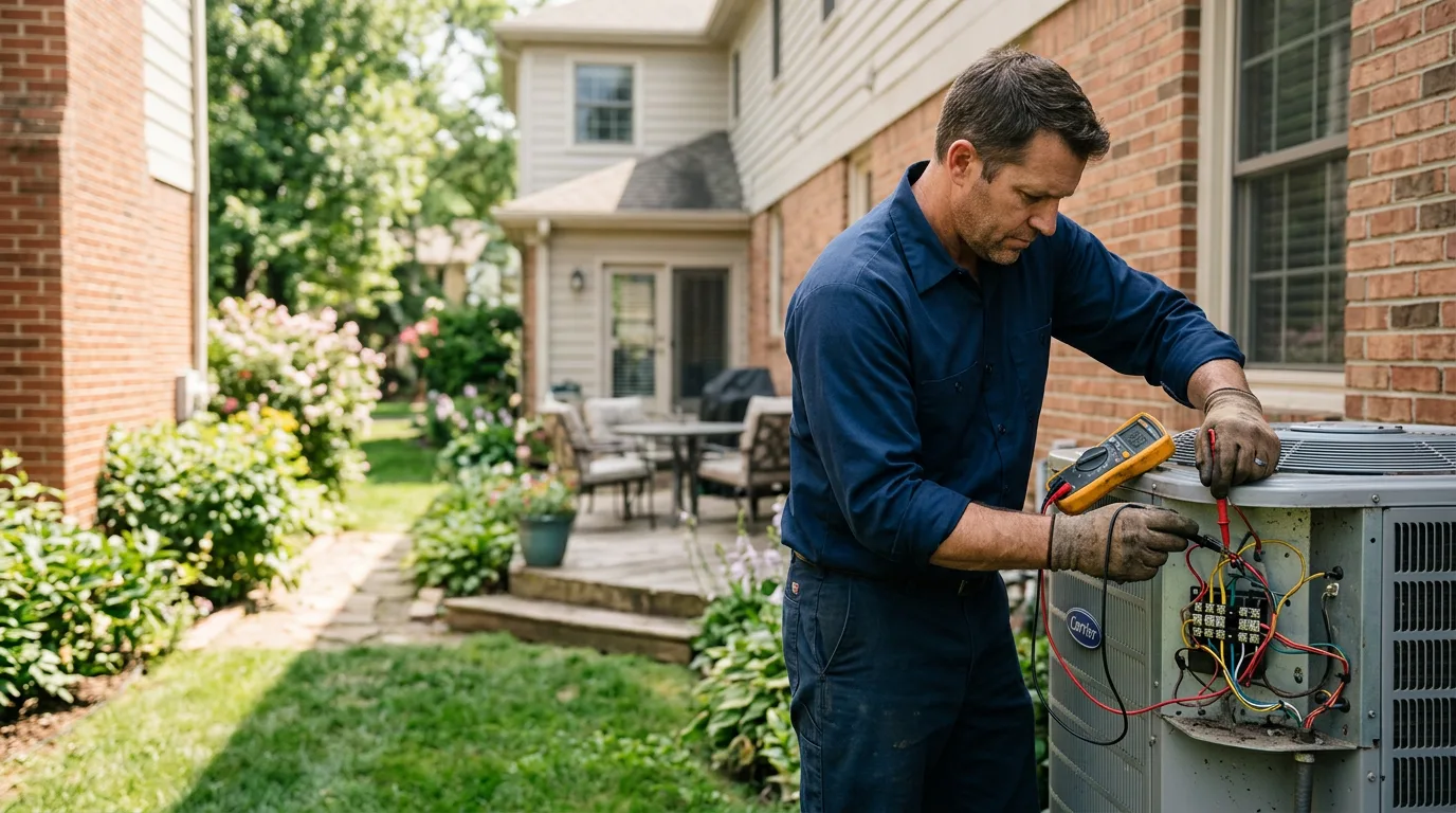 HVAC technician working near Tussy, OK